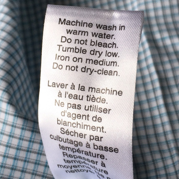 NWOT Protocol Blue Check Dress Shirt 60% Cotton Blend Size 15 1/2 Sleeve 32/33 - Picture 2 of 5